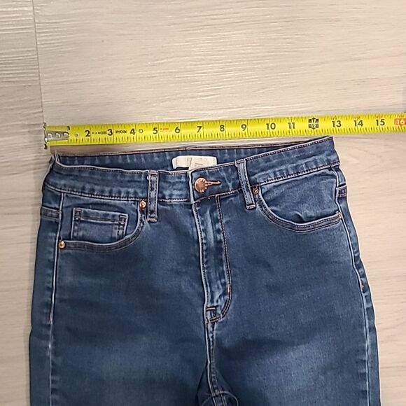 Forever 21 Denim Medium Blue Skinny Jeans Women size 27 Casual high waisted - Picture 2 of 7